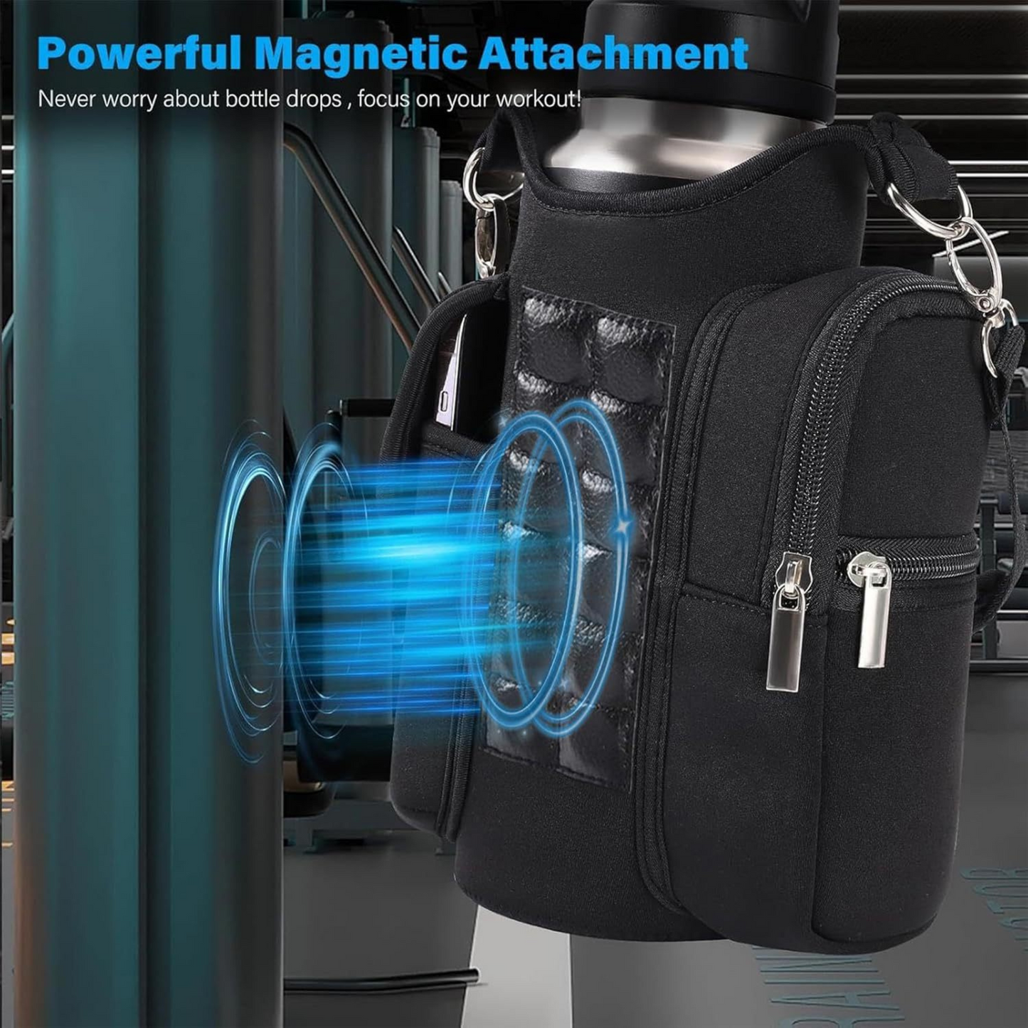Lacozo™️ Magnetic Water Bottle Bag Holder for Gym & Sports Activities