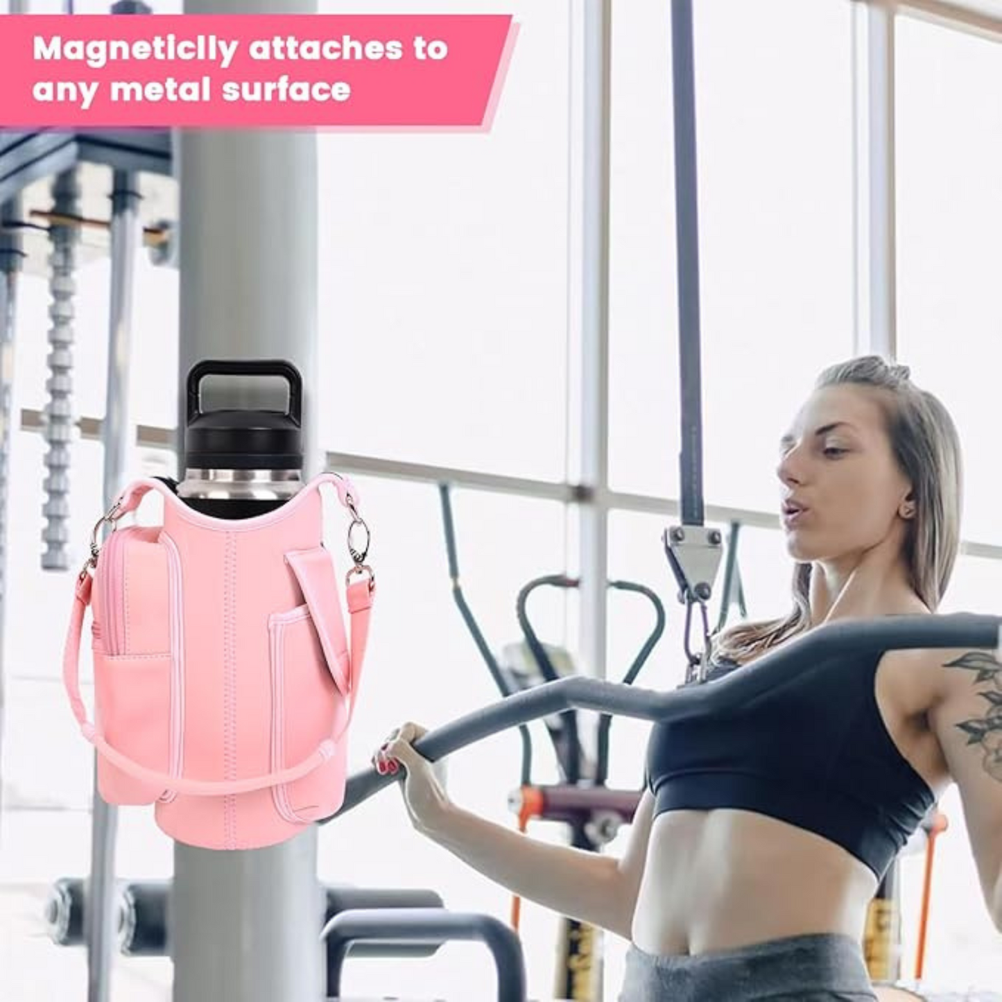 Lacozo™️ Magnetic Water Bottle Bag Holder for Gym & Sports Activities