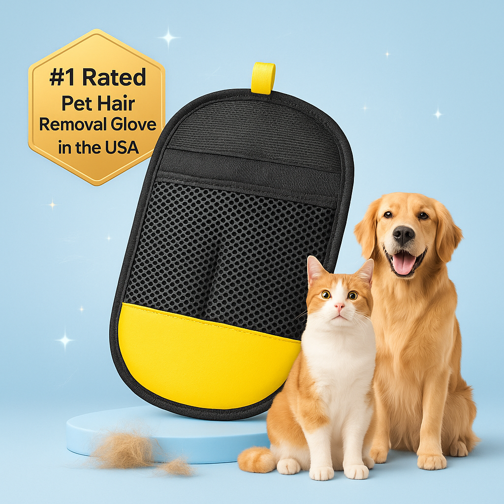LunaLift Grooming Glove™ | Double-Sided Pet Hair Remover for Clothes & Sofa