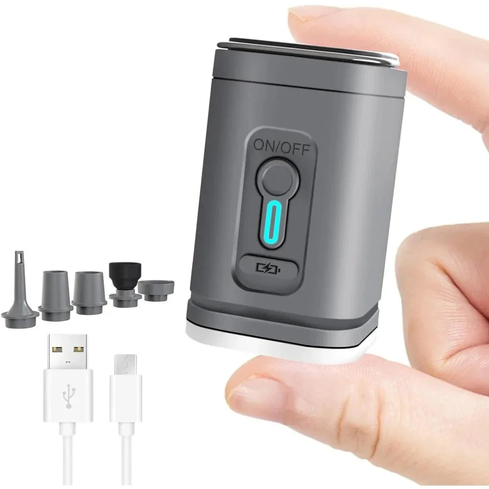 Lacozo™️ Mini Wireless Air Pump with LED Lights & 5 Nozzles for Inflatables