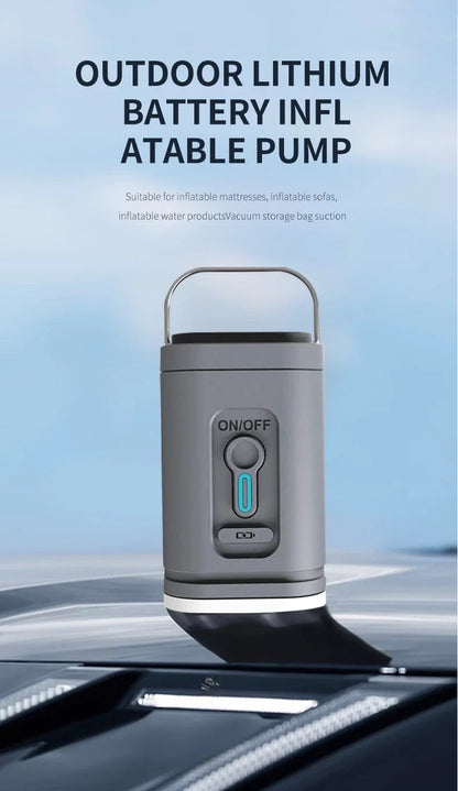Lacozo™️ Mini Wireless Air Pump with LED Lights & 5 Nozzles for Inflatables